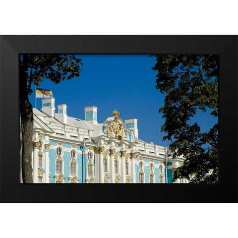 Russia, Pushkin Portion of Catherine Palace Black Modern Wood Framed Art Print by Ross, Nancy ,  Steve