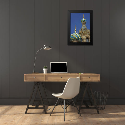 Russia Church of the Savior on the Spilled Blood Black Modern Wood Framed Art Print by Ross, Nancy ,  Steve