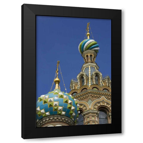Russia Church of the Savior on the Spilled Blood Black Modern Wood Framed Art Print with Double Matting by Ross, Nancy ,  Steve