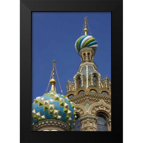 Russia Church of the Savior on the Spilled Blood Black Modern Wood Framed Art Print by Ross, Nancy ,  Steve