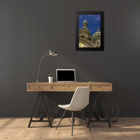 Russia Church of the Savior on the Spilled Blood Black Modern Wood Framed Art Print by Ross, Nancy ,  Steve