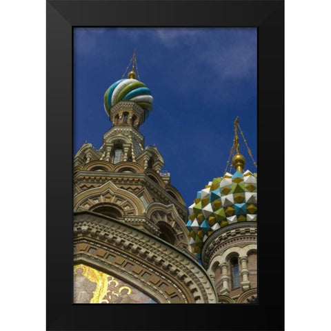 Russia Church of the Savior on the Spilled Blood Black Modern Wood Framed Art Print by Ross, Nancy ,  Steve