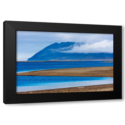 Beach on the island-Cape Vankarem-Wrangel Island-Chukchi Sea-Russia Far East Black Modern Wood Framed Art Print by Su, Keren