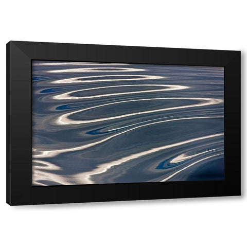 Ripples pattern-Bering Sea-Russia Far East Black Modern Wood Framed Art Print by Su, Keren