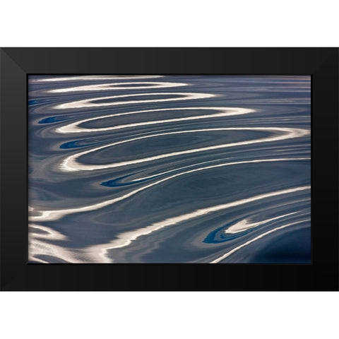 Ripples pattern-Bering Sea-Russia Far East Black Modern Wood Framed Art Print by Su, Keren