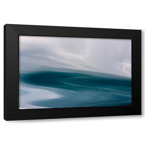 Ripples pattern-Bering Sea-Russia Far East Black Modern Wood Framed Art Print with Double Matting by Su, Keren