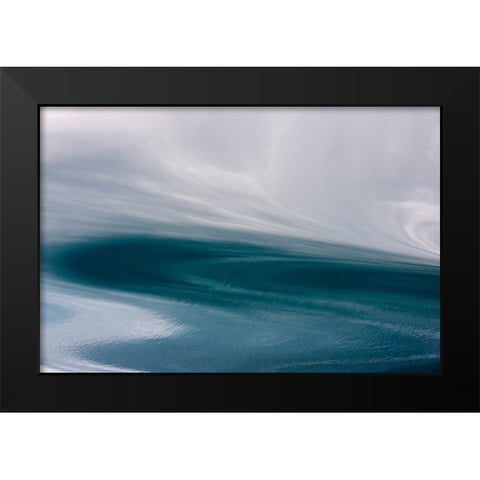 Ripples pattern-Bering Sea-Russia Far East Black Modern Wood Framed Art Print by Su, Keren