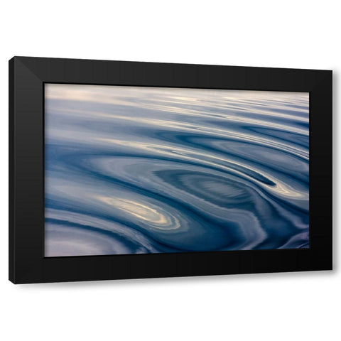 Ripples pattern-Bering Sea-Russia Far East Black Modern Wood Framed Art Print with Double Matting by Su, Keren