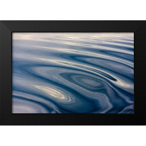 Ripples pattern-Bering Sea-Russia Far East Black Modern Wood Framed Art Print by Su, Keren