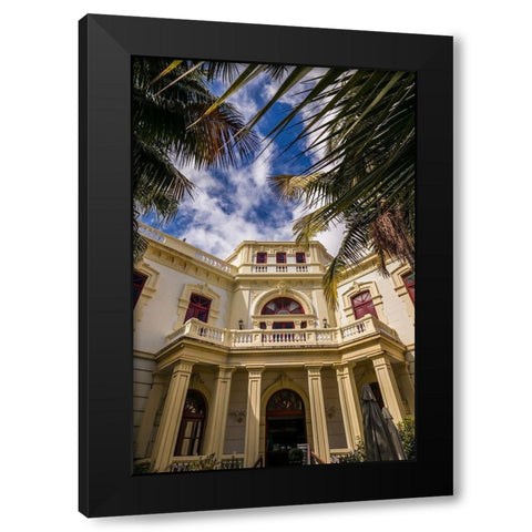 Spain-Canary Islands-Tenerife Island-San Cristobal de La Laguna-Casino de La Laguna Black Modern Wood Framed Art Print by Bibikow, Walter