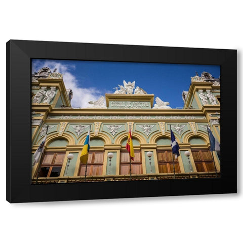 Spain-Canary Islands-Tenerife Island-Santa Cruz de Tenerife-Circulo de Amistad XII de Enero Black Modern Wood Framed Art Print by Bibikow, Walter