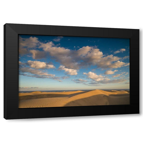 Spain-Canary Islands-Gran Canaria Island-Maspalomas-Maspalomas Dunes National Park Black Modern Wood Framed Art Print with Double Matting by Bibikow, Walter