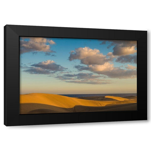 Spain-Canary Islands-Gran Canaria Island-Maspalomas-Maspalomas Dunes National Park Black Modern Wood Framed Art Print by Bibikow, Walter