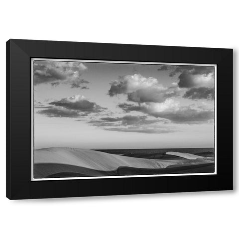 Spain-Canary Islands-Gran Canaria Island-Maspalomas-Maspalomas Dunes National Park Black Modern Wood Framed Art Print by Bibikow, Walter