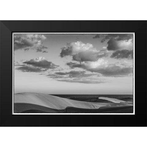 Spain-Canary Islands-Gran Canaria Island-Maspalomas-Maspalomas Dunes National Park Black Modern Wood Framed Art Print by Bibikow, Walter