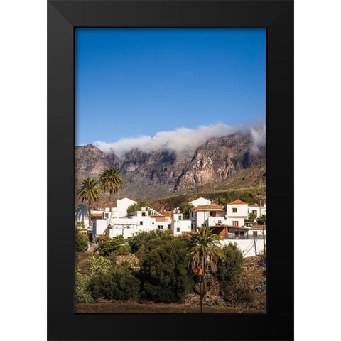 Spain-Canary Islands-Gran Canaria Island-Santa Lucia de Tirajana-town view Black Modern Wood Framed Art Print by Bibikow, Walter