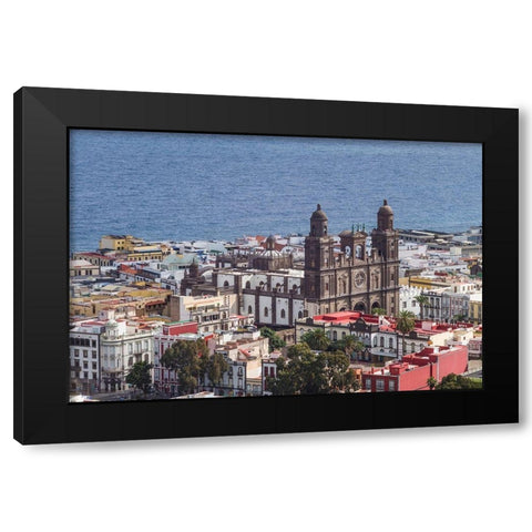Spain-Canary Islands-Gran Canaria Island-Las Palmas de Gran Canaria-Catedral de Santa Ana Black Modern Wood Framed Art Print with Double Matting by Bibikow, Walter
