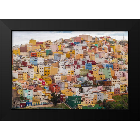 Spain-Canary Islands-Gran Canaria Island-Las Palmas de Gran Canaria Black Modern Wood Framed Art Print by Bibikow, Walter