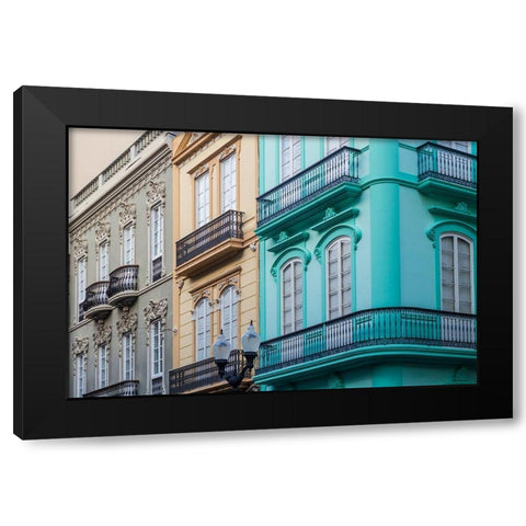 Spain-Canary Islands-Gran Canaria Island-Las Palmas de Gran Canaria Black Modern Wood Framed Art Print by Bibikow, Walter