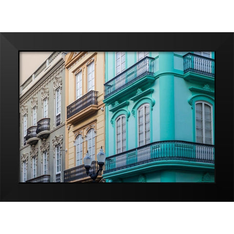 Spain-Canary Islands-Gran Canaria Island-Las Palmas de Gran Canaria Black Modern Wood Framed Art Print by Bibikow, Walter