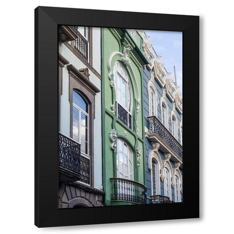 Spain-Canary Islands-Gran Canaria Island-Las Palmas de Gran Canaria-Triana neighborhood Black Modern Wood Framed Art Print with Double Matting by Bibikow, Walter