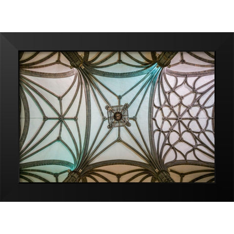 Spain-Canary Islands-Gran Canaria Island-Las Palmas de Gran Canaria-Catedral de Santa Ana-interior Black Modern Wood Framed Art Print by Bibikow, Walter