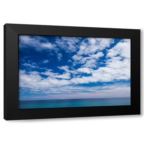 Canary Islands-Fuerteventura Island-Costa Calma-high angle view of Playa de Sotavento beach Black Modern Wood Framed Art Print by Bibikow, Walter