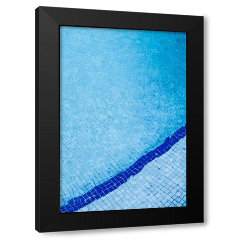 Canary Islands-Fuerteventura Island-Caleta de Fuste-beachside swimming pool Black Modern Wood Framed Art Print with Double Matting by Bibikow, Walter