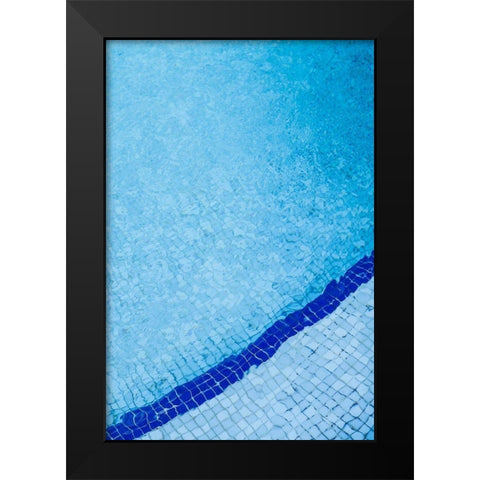 Canary Islands-Fuerteventura Island-Caleta de Fuste-beachside swimming pool Black Modern Wood Framed Art Print by Bibikow, Walter