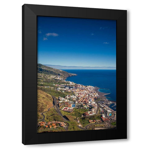 Canary Islands-La Palma Island-Santa Cruz de la Palma-Mirador de la Concepcion Black Modern Wood Framed Art Print by Bibikow, Walter