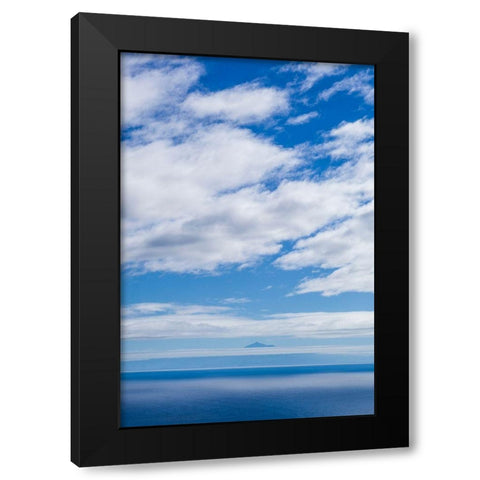 Canary Islands-La Palma Island-Villa de Mazo-view towards El Teide Mountain on Tenerife Island Black Modern Wood Framed Art Print with Double Matting by Bibikow, Walter