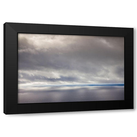 Canary Islands-La Palma Island-Las Indias-storm front over Atlantic Ocean Black Modern Wood Framed Art Print with Double Matting by Bibikow, Walter
