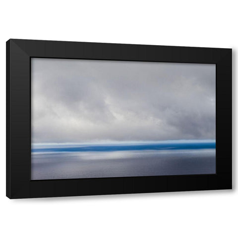Canary Islands-La Palma Island-Las Indias-storm front over Atlantic Ocean Black Modern Wood Framed Art Print by Bibikow, Walter
