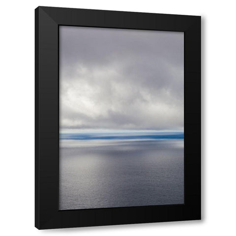 Canary Islands-La Palma Island-Las Indias-storm front over Atlantic Ocean Black Modern Wood Framed Art Print by Bibikow, Walter