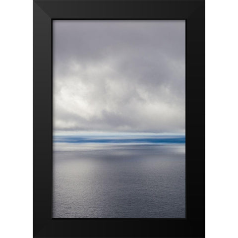 Canary Islands-La Palma Island-Las Indias-storm front over Atlantic Ocean Black Modern Wood Framed Art Print by Bibikow, Walter