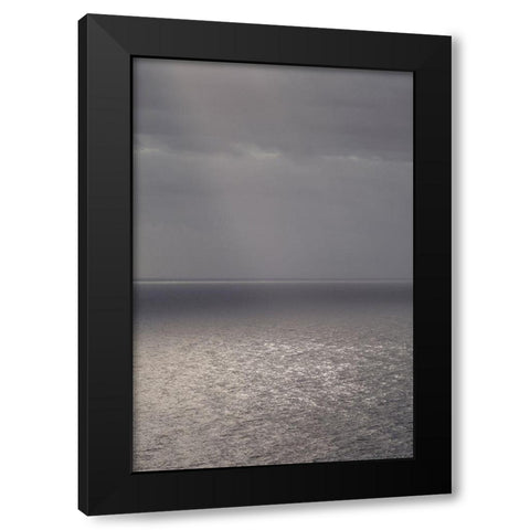 Canary Islands-La Palma Island-Santa Cruz de la Palma-elevated view of the Atlantic Ocean Black Modern Wood Framed Art Print by Bibikow, Walter