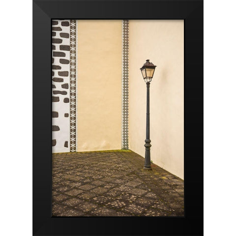 Canary Islands-La Palma Island-Puntallana-Parroquia San Juan Bautista church Black Modern Wood Framed Art Print by Bibikow, Walter