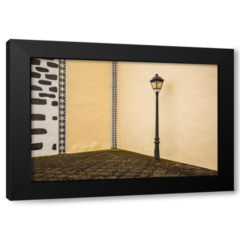 Canary Islands-La Palma Island-Puntallana-Parroquia San Juan Bautista church Black Modern Wood Framed Art Print by Bibikow, Walter