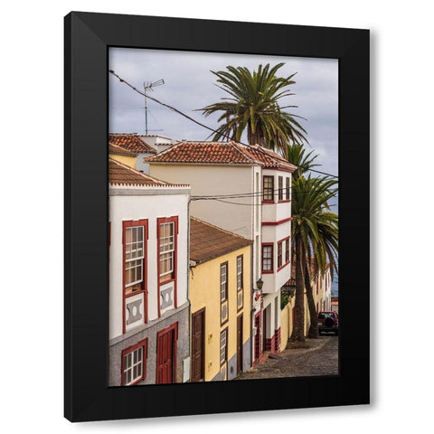 Canary Islands-La Palma Island-San Andres-village buildings Black Modern Wood Framed Art Print with Double Matting by Bibikow, Walter