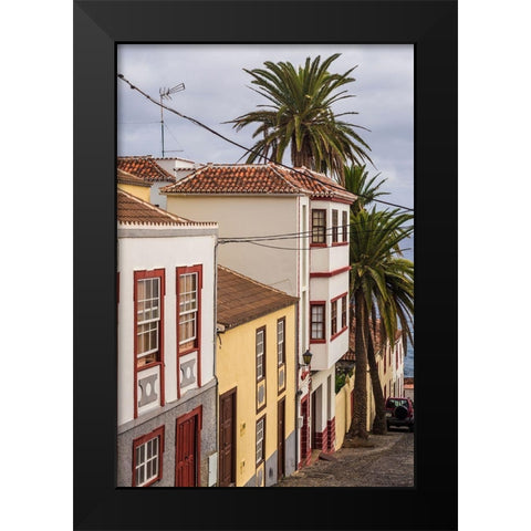 Canary Islands-La Palma Island-San Andres-village buildings Black Modern Wood Framed Art Print by Bibikow, Walter