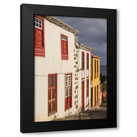 Canary Islands-La Palma Island-San Andres-village buildings Black Modern Wood Framed Art Print by Bibikow, Walter