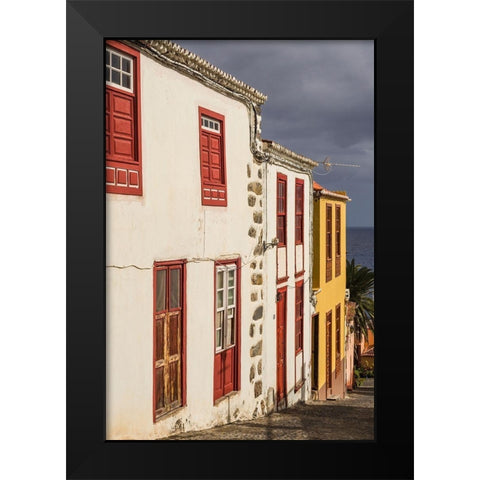 Canary Islands-La Palma Island-San Andres-village buildings Black Modern Wood Framed Art Print by Bibikow, Walter