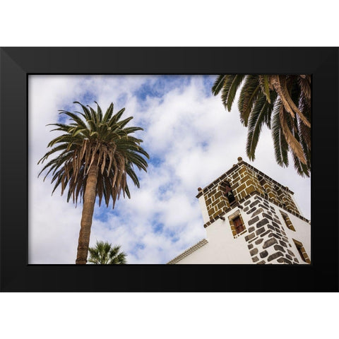Canary Islands-La Palma Island-San Andres-Iglesia de San Andres church-built in 1515 Black Modern Wood Framed Art Print by Bibikow, Walter