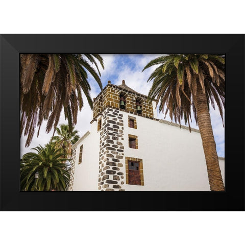 Canary Islands-La Palma Island-San Andres-Iglesia de San Andres church-built in 1515 Black Modern Wood Framed Art Print by Bibikow, Walter