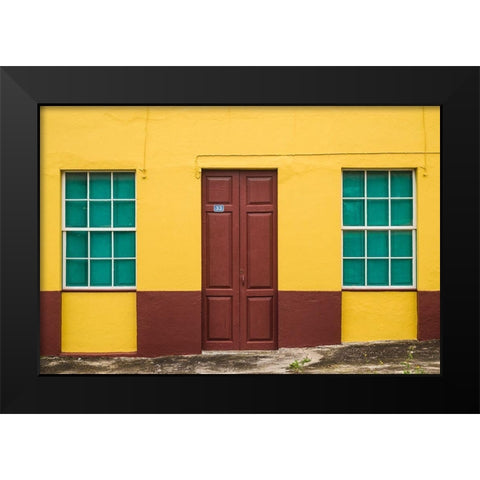 Canary Islands-La Palma Island-San Andres-village buildings Black Modern Wood Framed Art Print by Bibikow, Walter