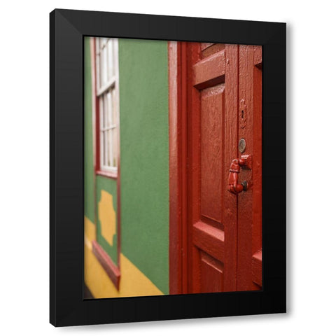 Canary Islands-La Palma Island-San Andres-ornate door knocker Black Modern Wood Framed Art Print by Bibikow, Walter