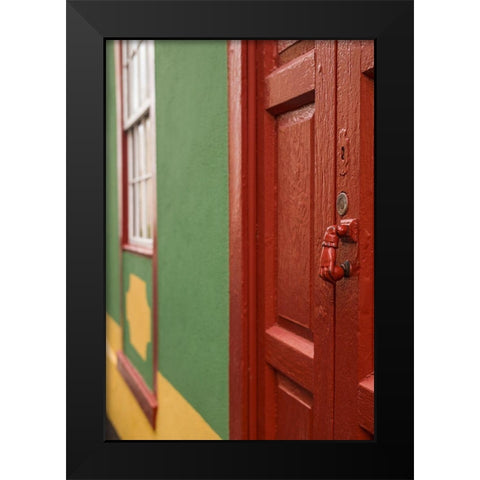 Canary Islands-La Palma Island-San Andres-ornate door knocker Black Modern Wood Framed Art Print by Bibikow, Walter