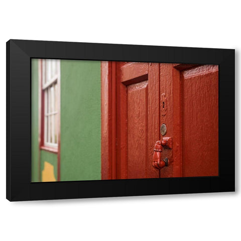 Canary Islands-La Palma Island-San Andres-ornate door knocker Black Modern Wood Framed Art Print by Bibikow, Walter