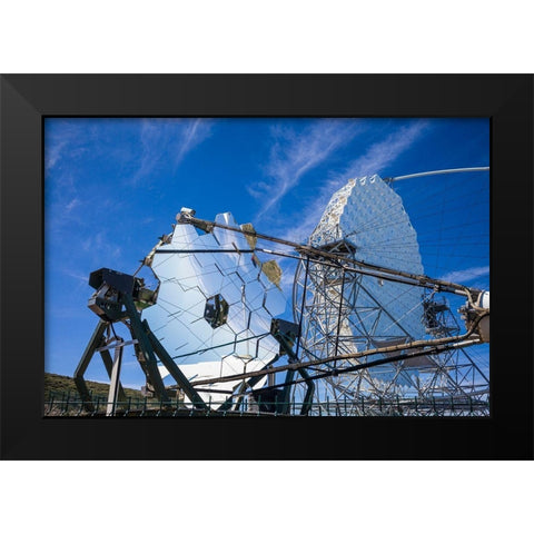 Roque de los Muchachos Observatory-First G-APD Cherenkov Telescope-2011 Black Modern Wood Framed Art Print by Bibikow, Walter