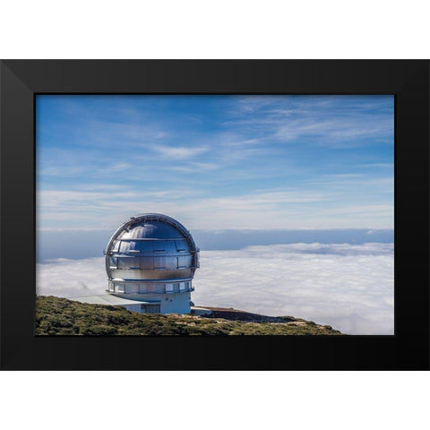 Canary Islands-Roque de los Muchachos Observatory-one of the worlds largest telescopes Black Modern Wood Framed Art Print by Bibikow, Walter